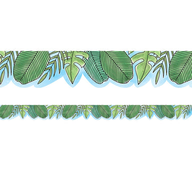 Safari Friends Jumbo Leaves EZ Border, 48 Feet Per Pack, 3 Packs - A1 School Supplies