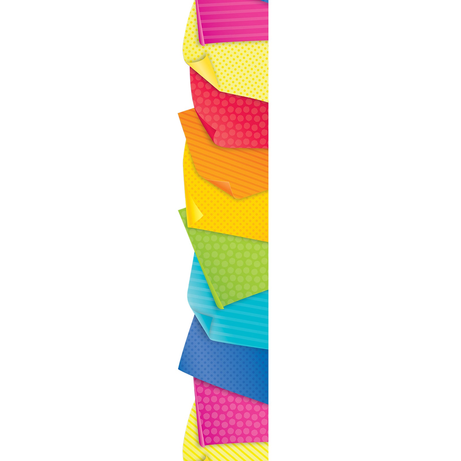 Bold & Bright Sticky Notes EZ Border, 48 Feet Per Pack, 3 Packs