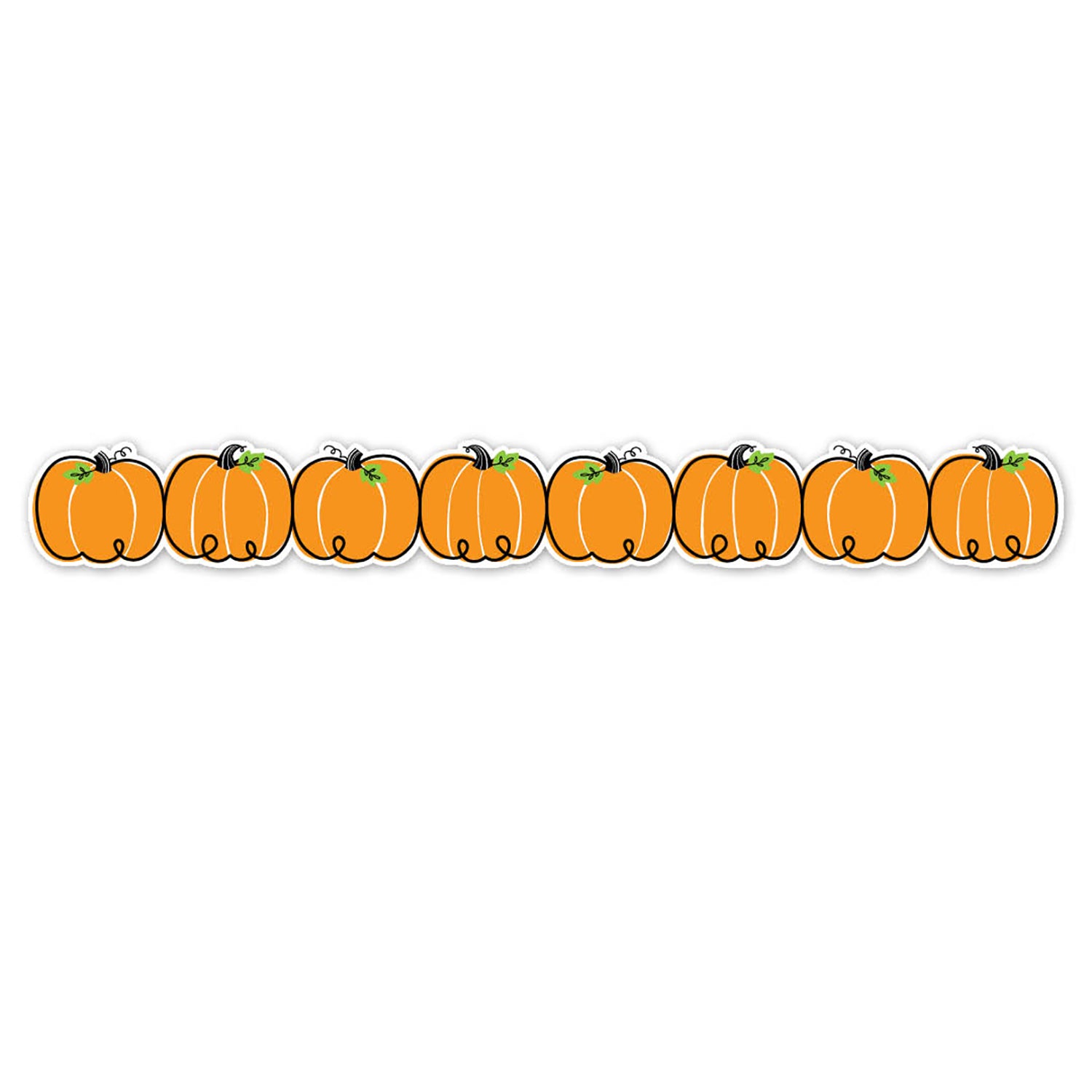 Doodle Pumpkins EZ Border, 48 Feet Per Pack, 3 Packs