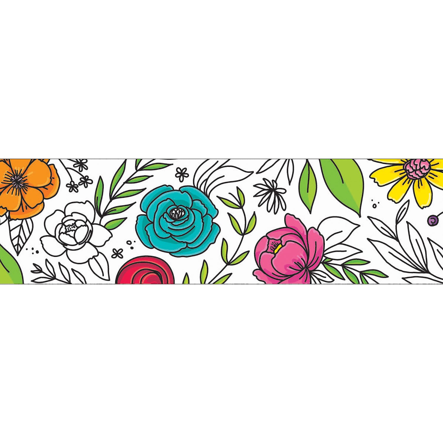 Bright Blooms Doodly Blooms EZ Border™, 48 Feet Per Pack, 3 Packs - A1 School Supplies