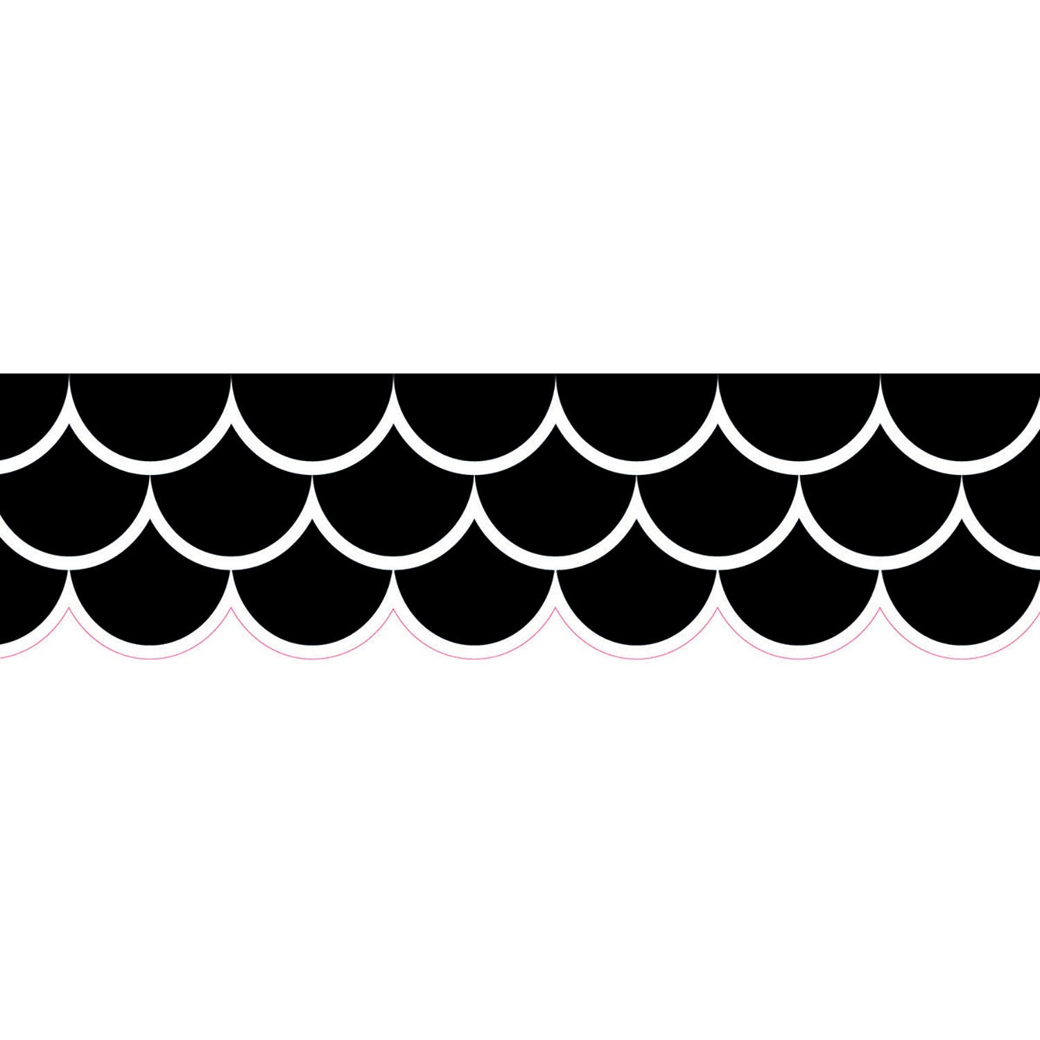 Black Scallops EZ Border™, 48 Feet Per Pack, 3 Packs - A1 School Supplies