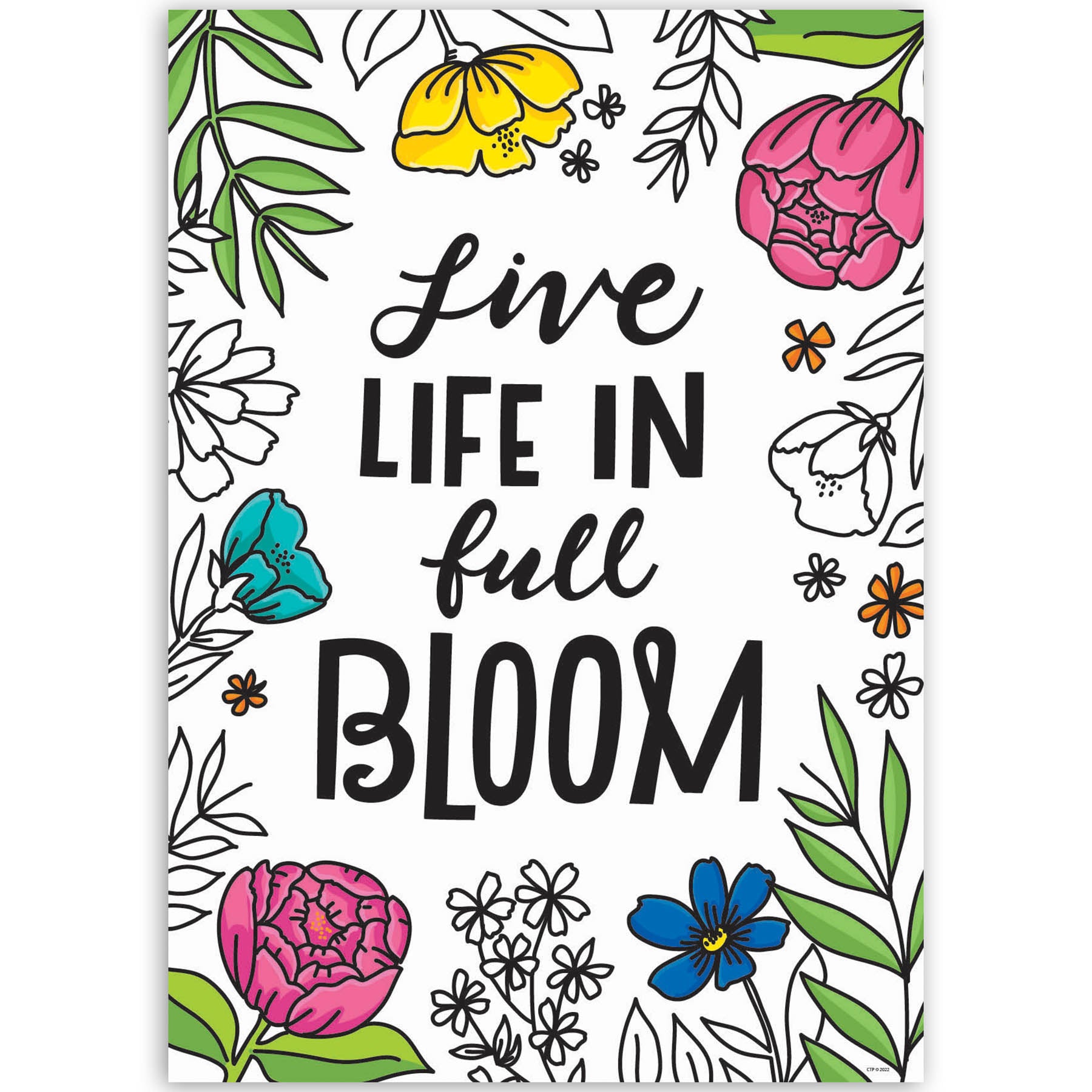 Bright Blooms Inspire U™ 4-Poster Pack - A1 School Supplies