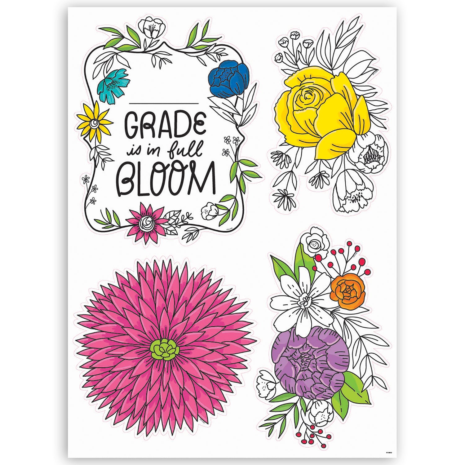 Bright Blooms Blooming Minds Bulletin Board Set - A1 School Supplies