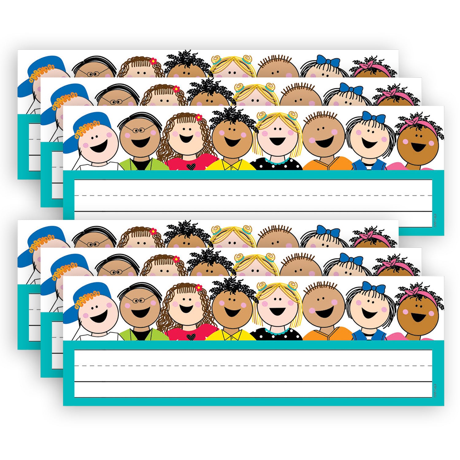 Stick Kids Name Plates, 9-1/2" x 3-1/4", 36 Per Pack, 6 Packs