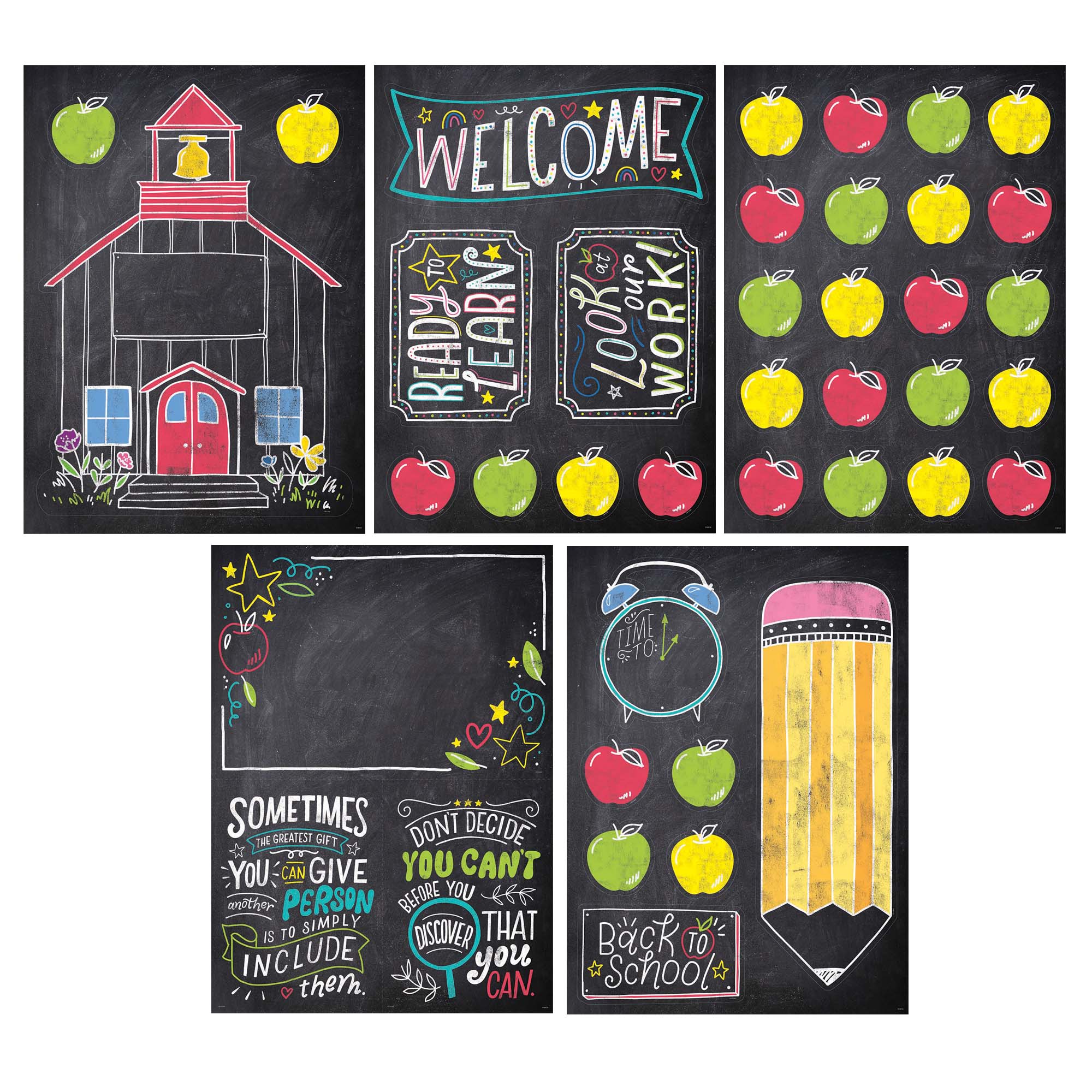 Chalk It Up! School Time Fun Bulletin Board Set