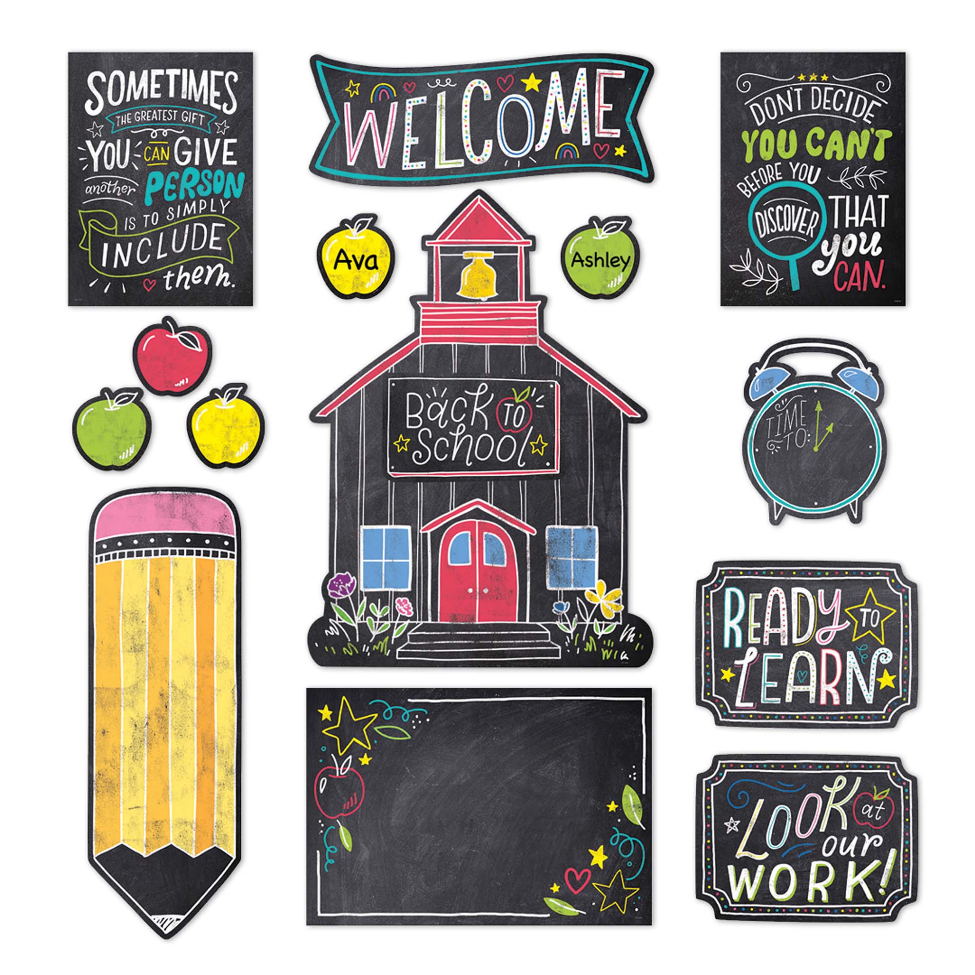 Chalk It Up! School Time Fun Bulletin Board Set - A1 School Supplies