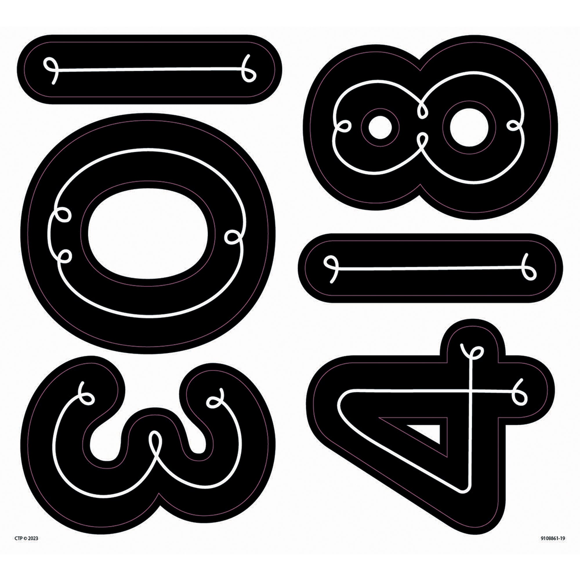 Core Decor Loop-de-Loop Designer Letters, 206 Pieces