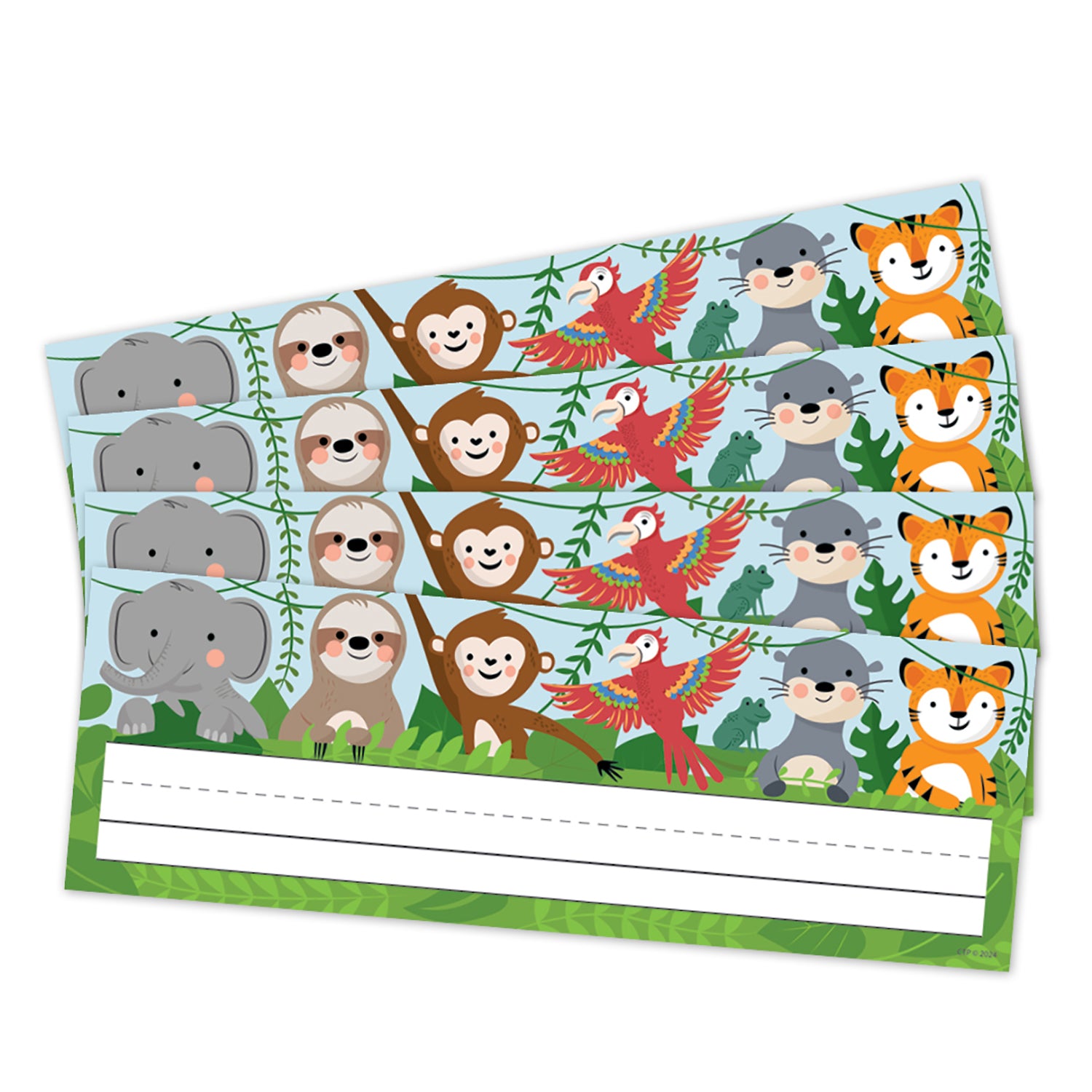 Jungle Friends Name Plates, 36 Per Pack, 6 Packs