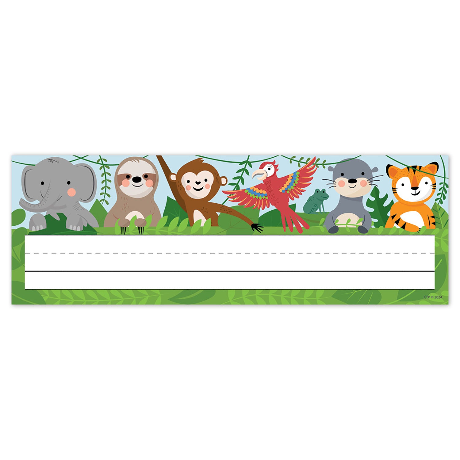 Jungle Friends Name Plates, 36 Per Pack, 6 Packs