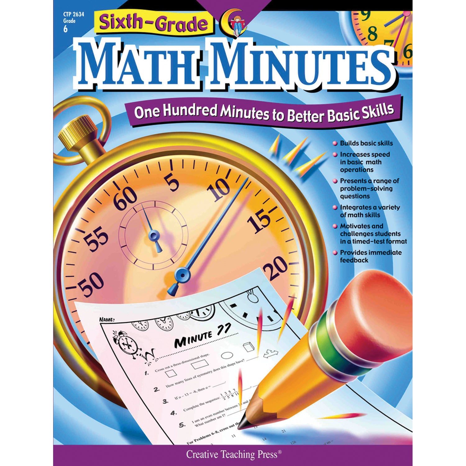 Math Minutes Book, Grade 6