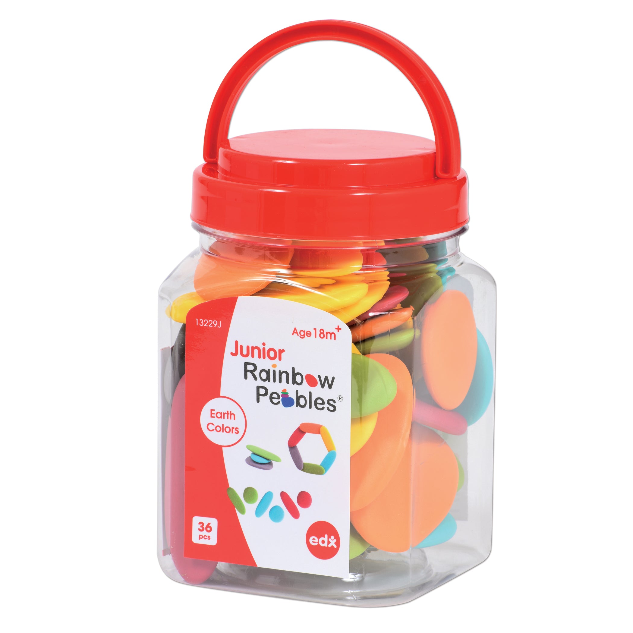 Junior Rainbow Pebbles® - Earth Colors - Mini Jar - Set of 36