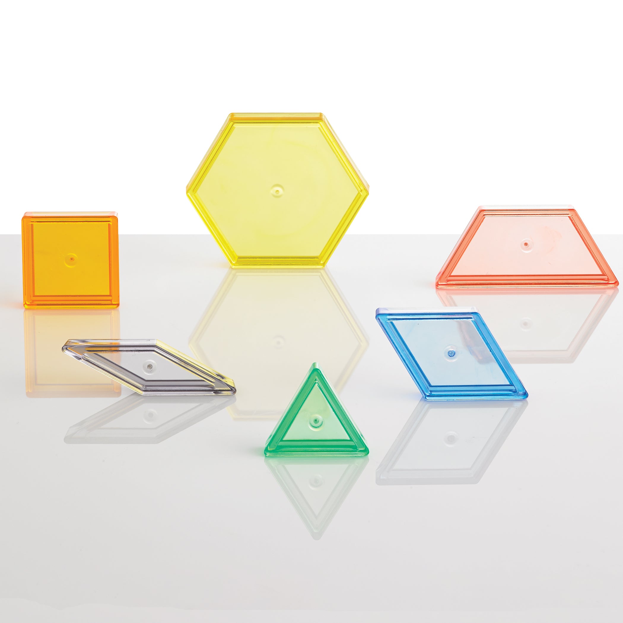 Transparent Pattern Blocks - Mini Jar - Set of 120