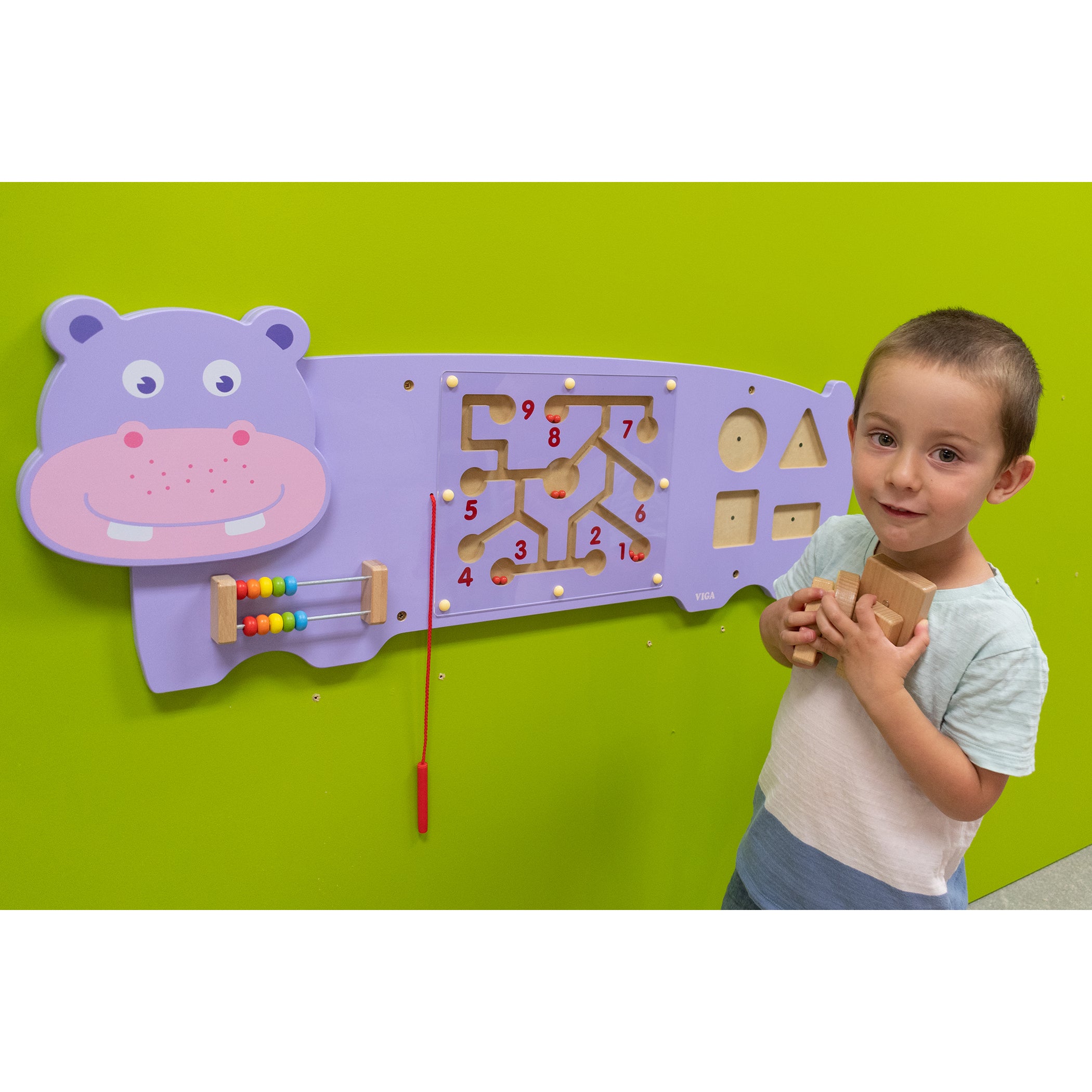 Hippo Activity Wall Panel - 18m+ - Toddler Activity Center