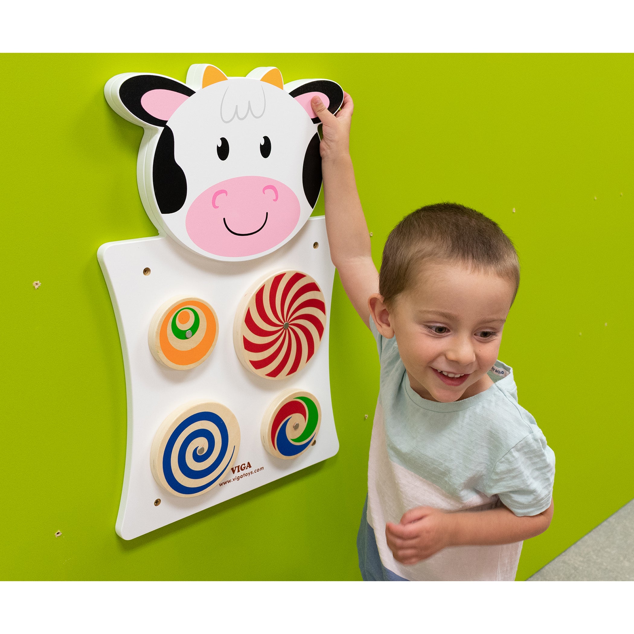 Cow Activity Wall Panel - 18m+ - Toddler Activity Center