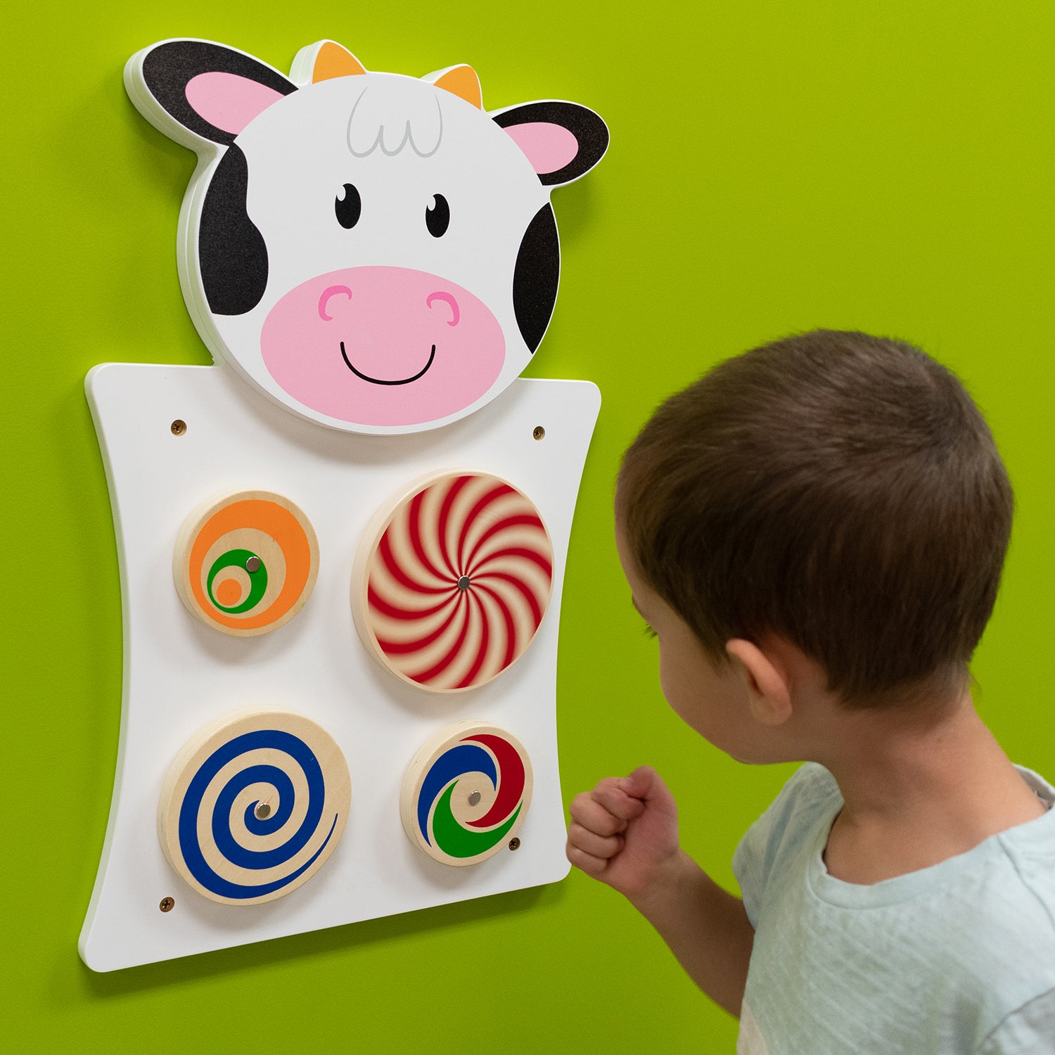 Cow Activity Wall Panel - 18m+ - Toddler Activity Center