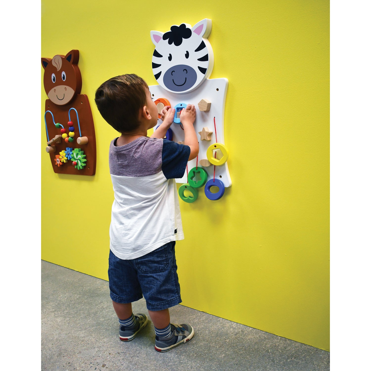 Zebra Activity Wall Panel - Toddler Activity Center