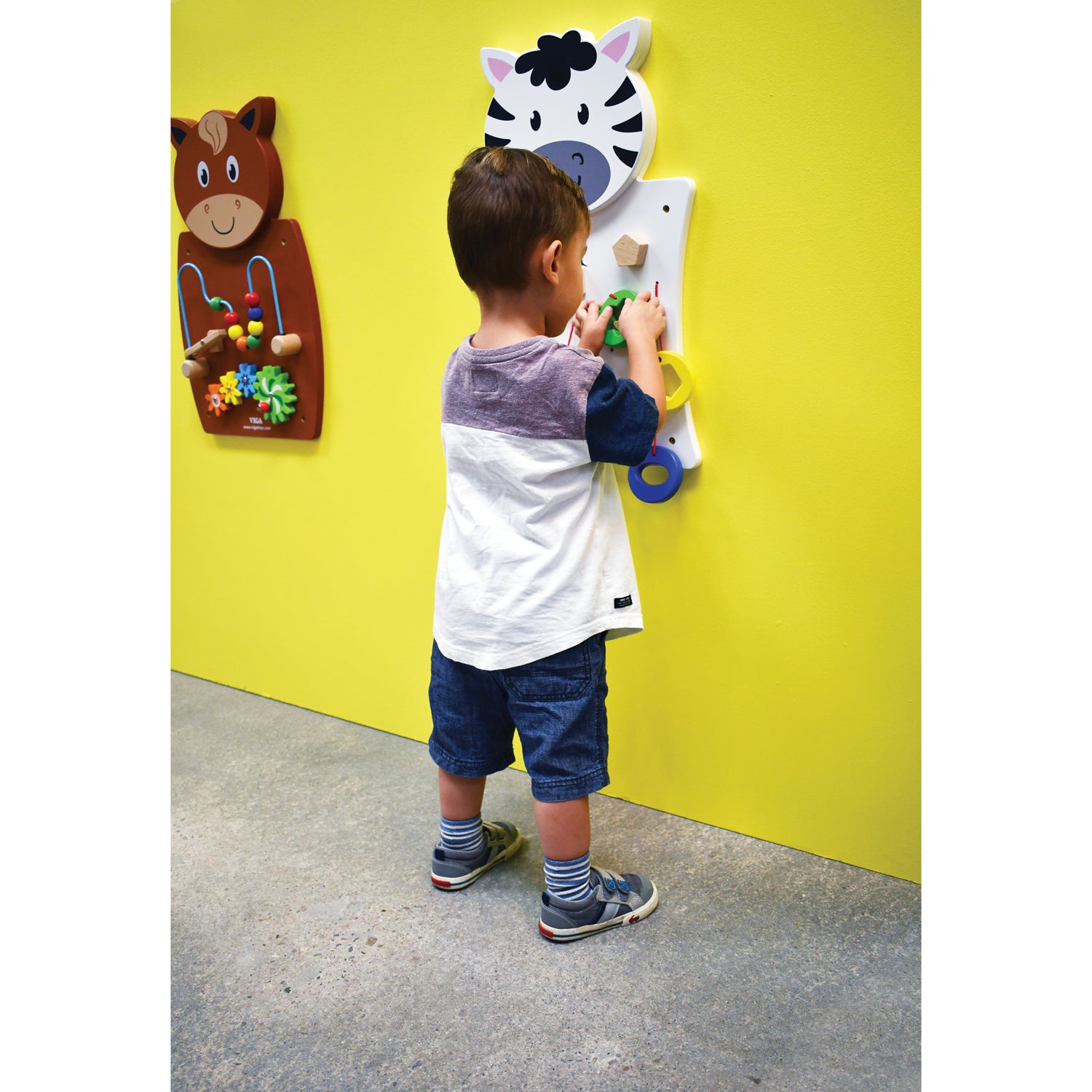 Zebra Activity Wall Panel - Toddler Activity Center