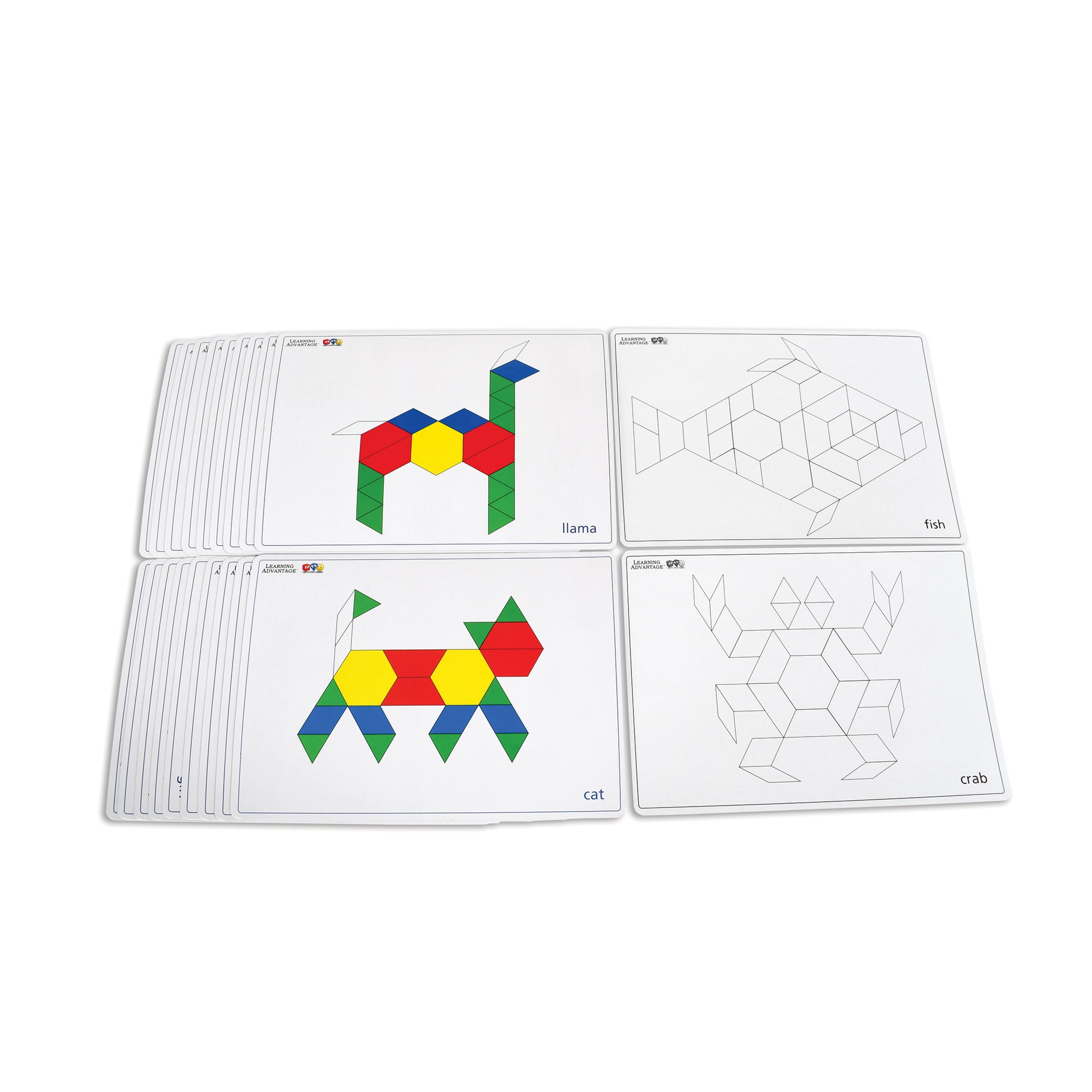 Pattern Block Cards - Set of 20