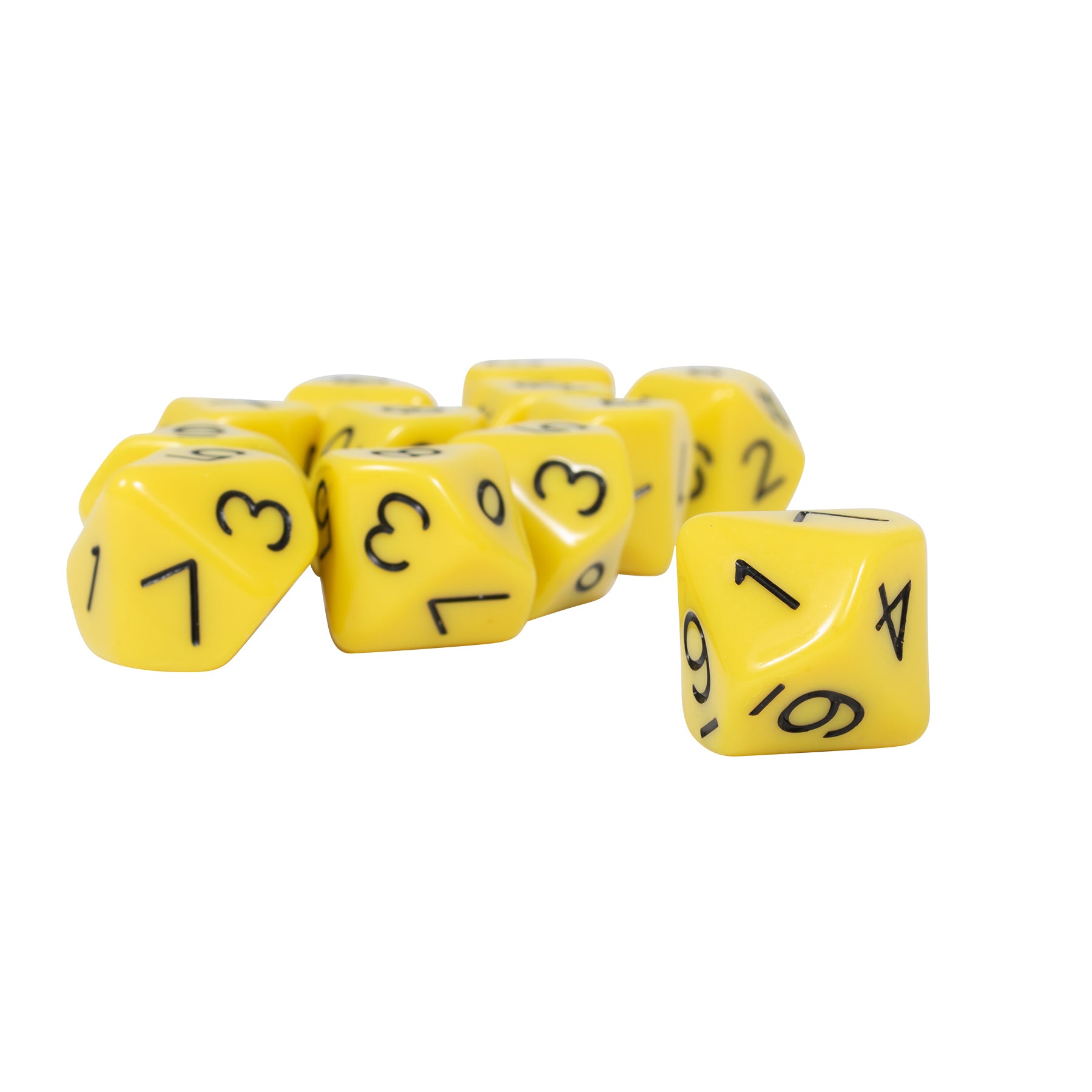 10-Sided Polyhedra Dice, 12 Per Pack, 3 Packs