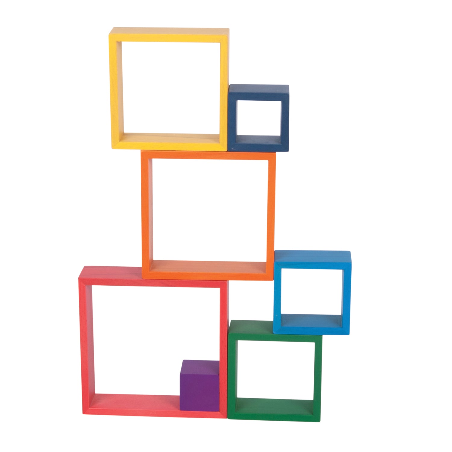 Wooden Rainbow Architect Squares - Set of 7 - A1 School Supplies