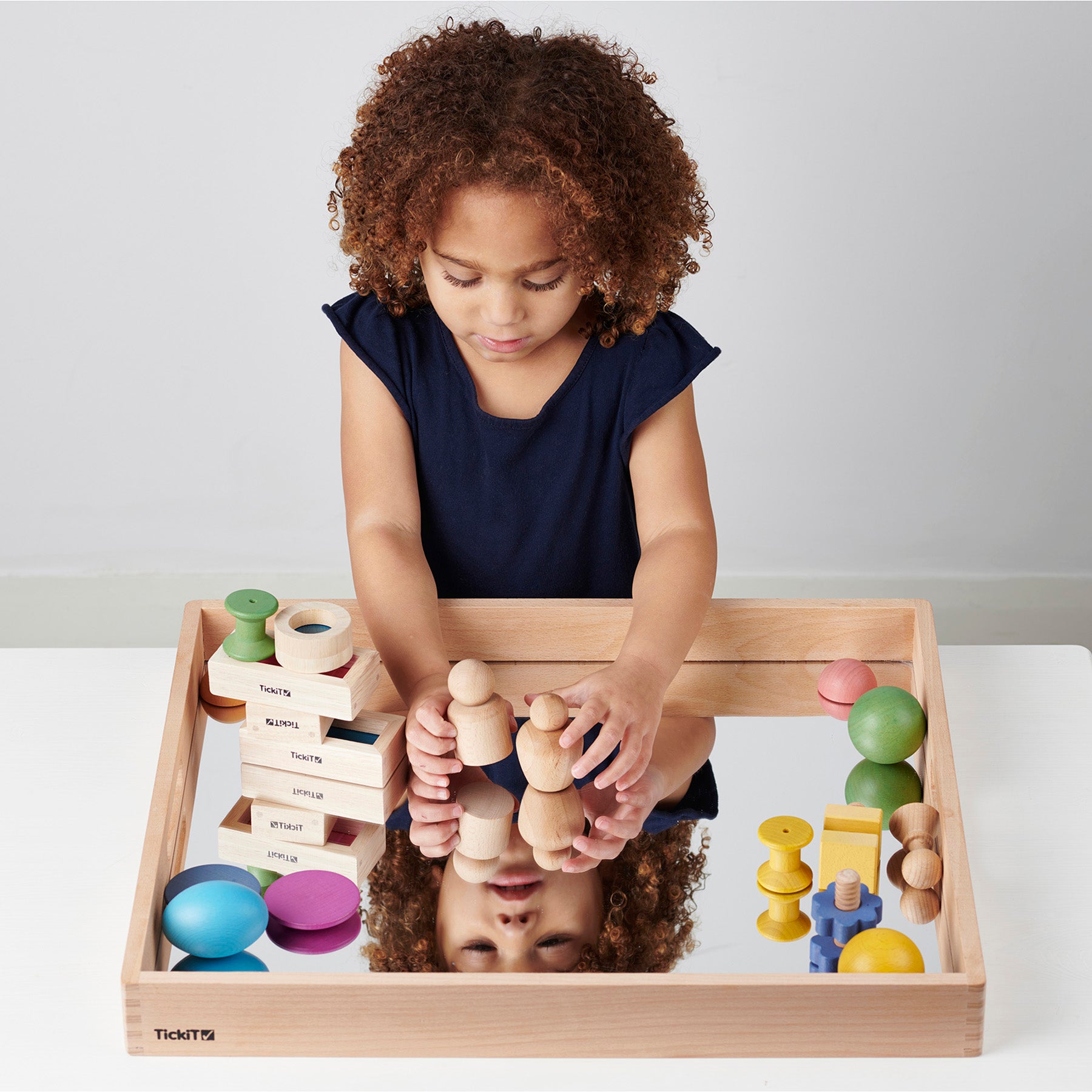 Wooden Mirror Tray