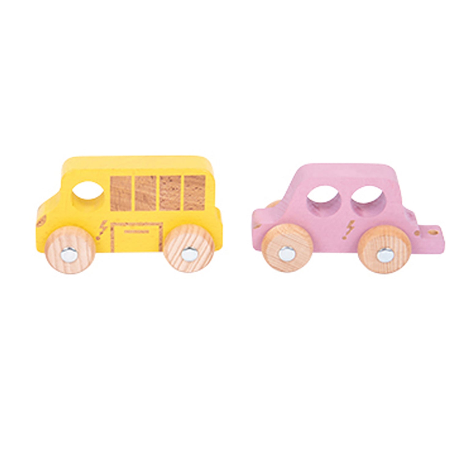 Rainbow Wooden City E-Vehicles - Set of 3