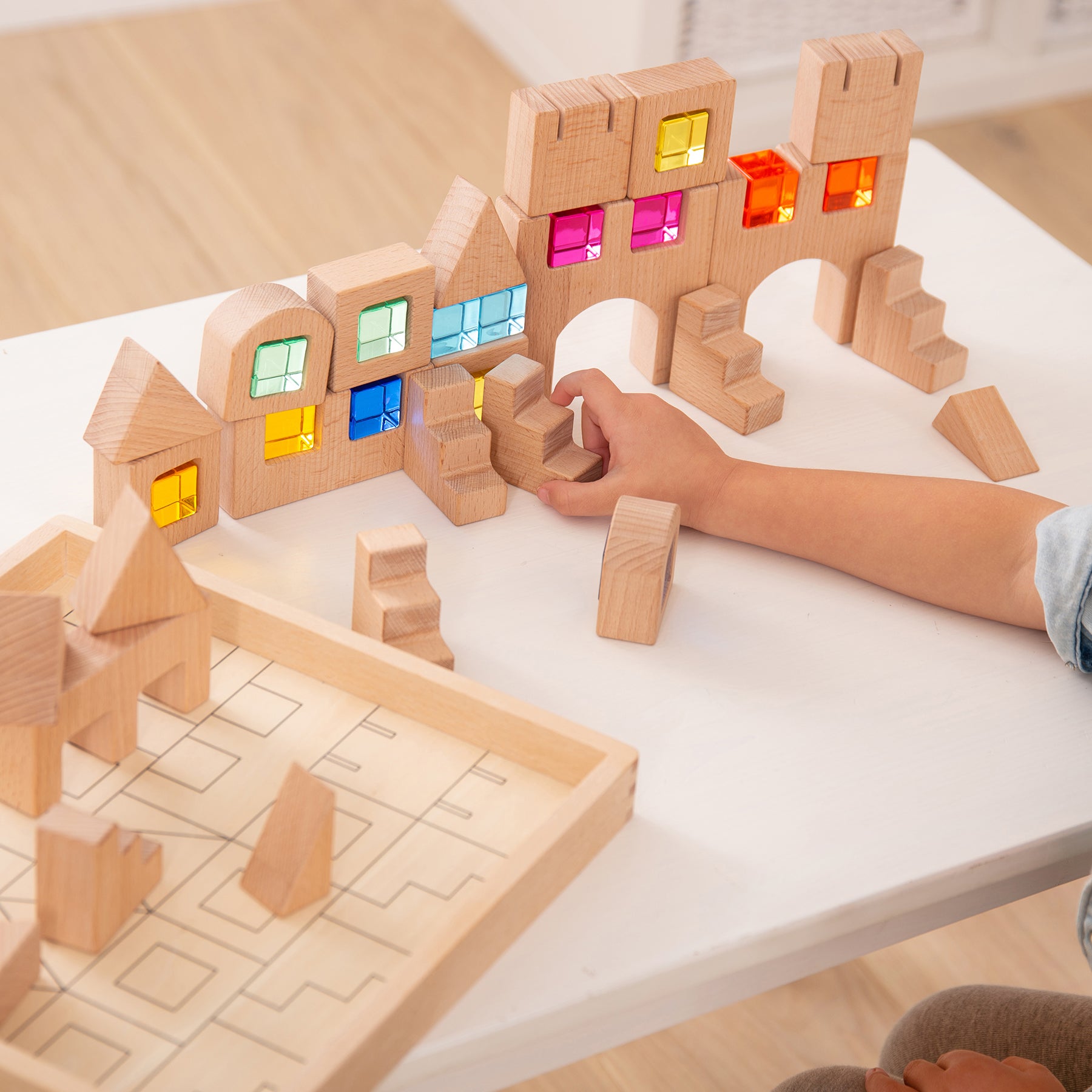 Wooden Building Gem Blocks