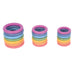 Rainbow Wooden Rings - Set of 21 - 3 Sizes - Counting and Sorting Rings - A1 School Supplies