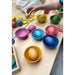 Rainbow Wooden Bowls - Set of 7 Colors - For Ages 10m+ - Loose Parts Wooden Toy for Babies and Toddlers - A1 School Supplies