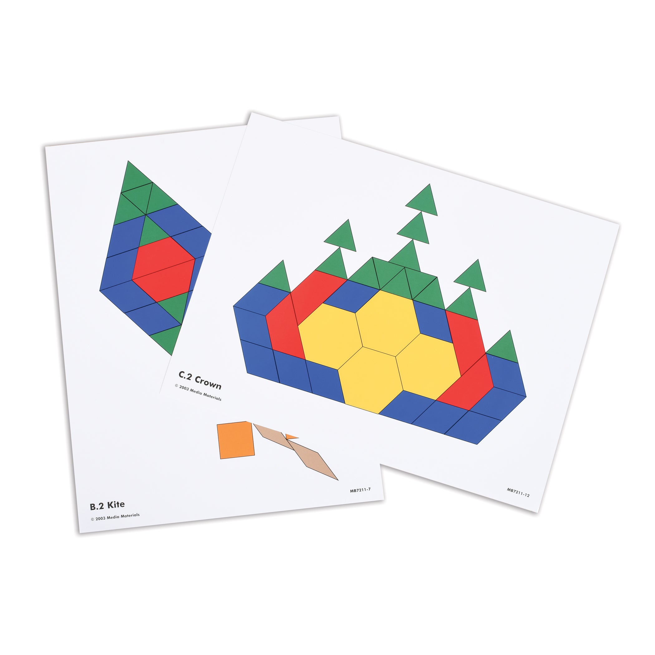 Pattern Block Activity Cards - 20 Per Set - 3 Sets