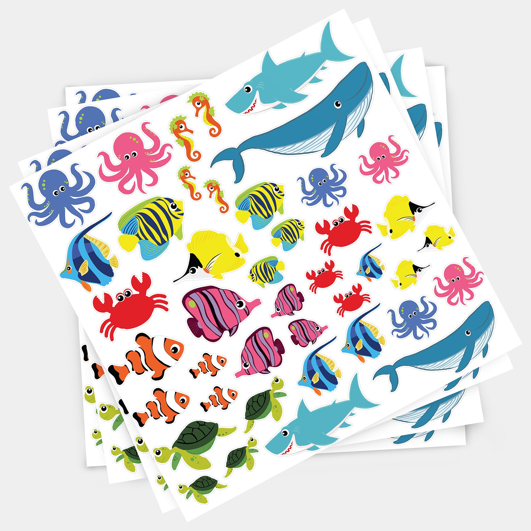 Foam Stickers, Sea Life, 168 Per Pack, 3 Packs