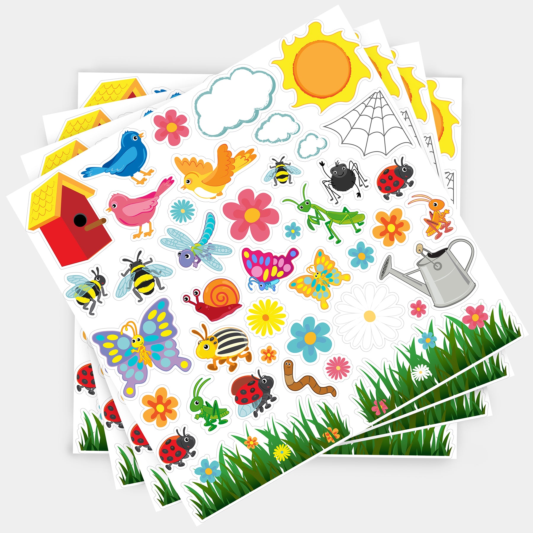 Foam Stickers, Garden, 168 Per Pack, 3 Packs