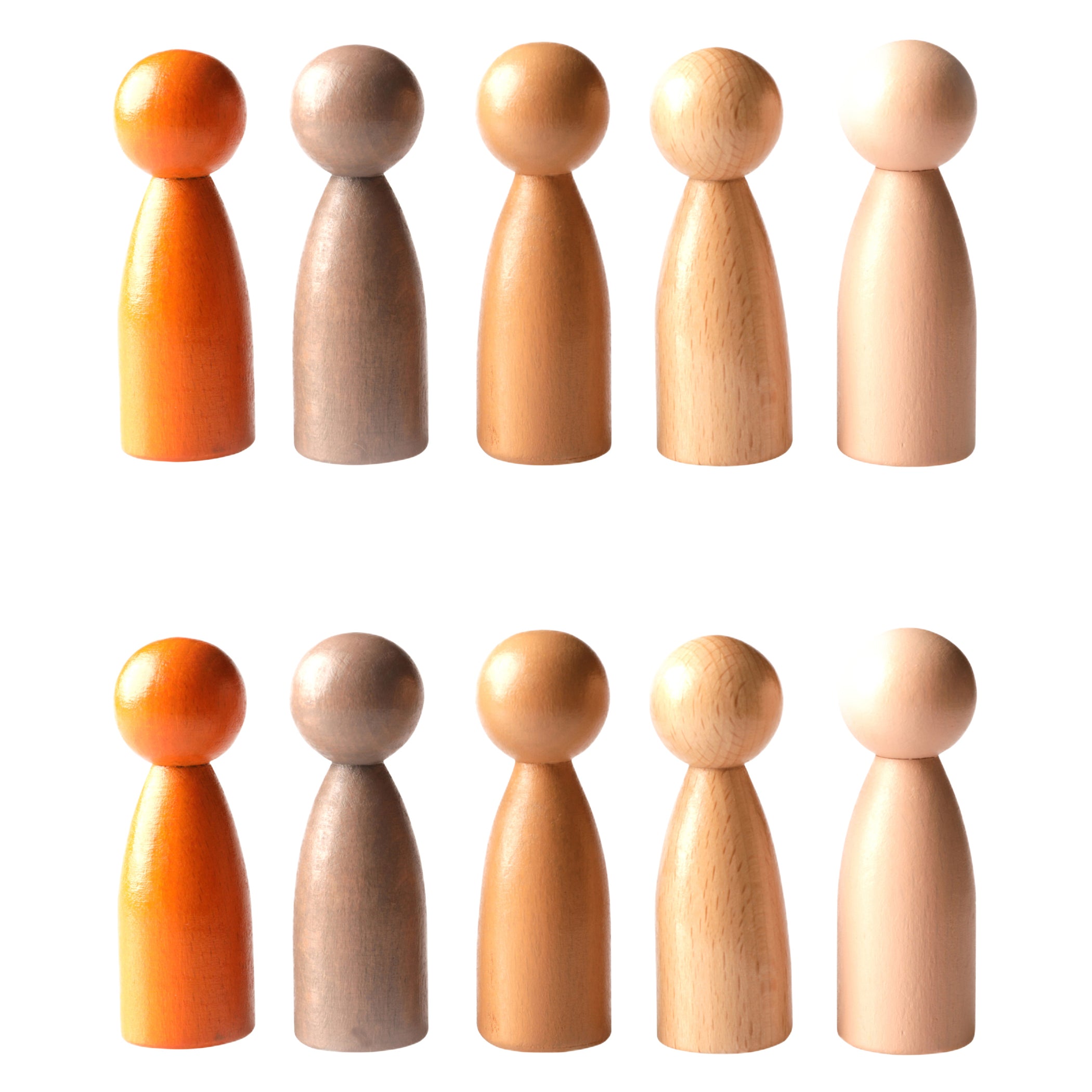 Peg People of the World Wooden People - Set of 10 - Ages 12m+