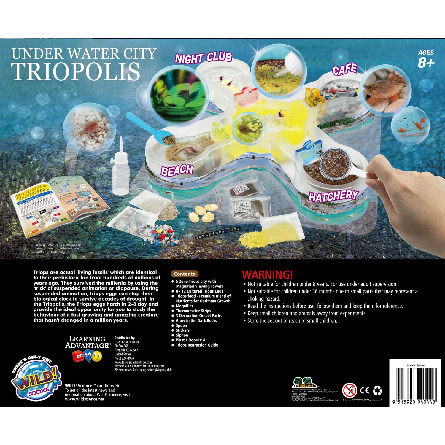 Under Water City Triopolis - Science Kit for Ages 8+ - Hatch Triassic Dinosaur Living Fossils - Eggs and Tank Included - A1 School Supplies