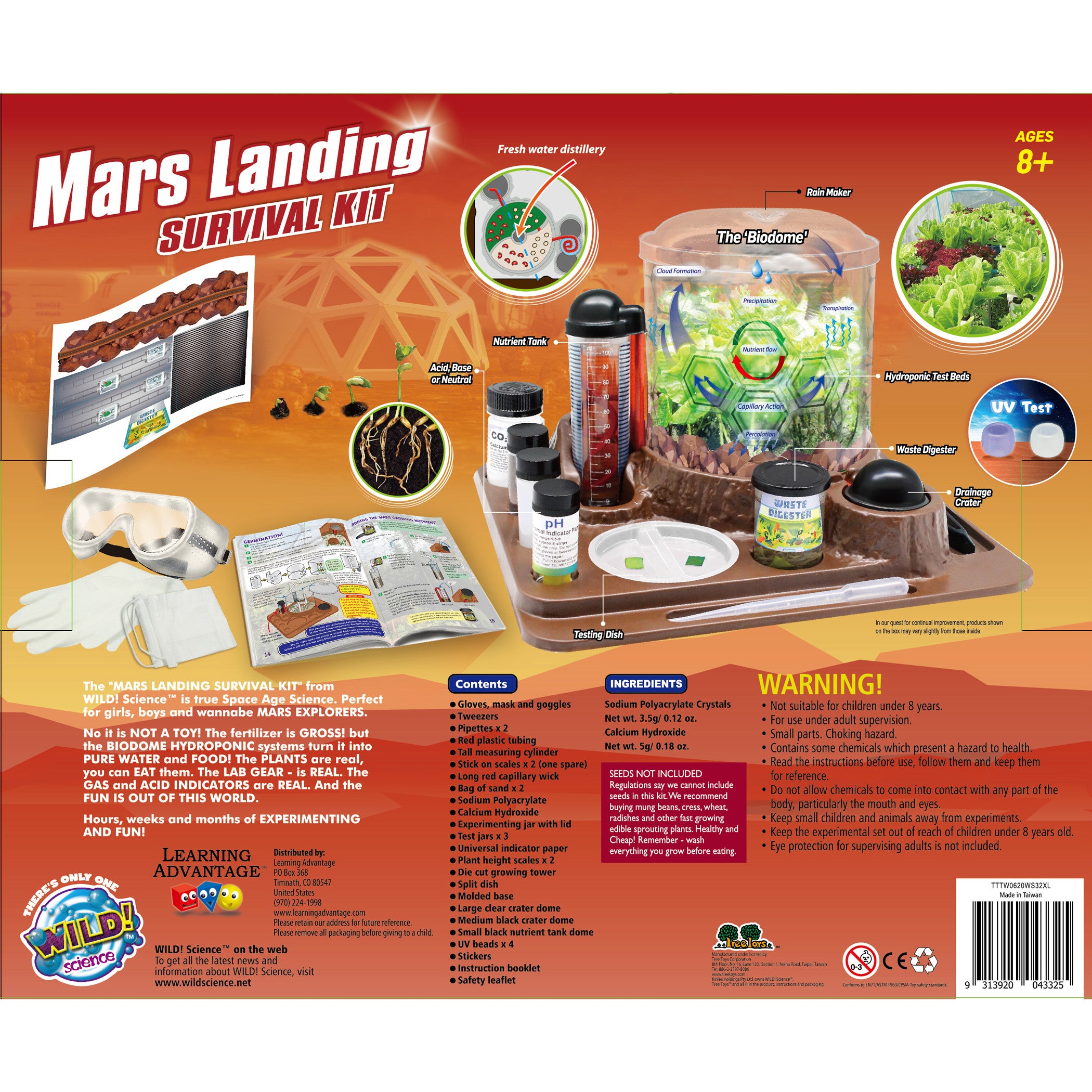 Mars Landing Survival Kit - Home STEM Kit - Ages 8+ - Grow Food & Build an Earth-Like Environment on Mars - Seeds Included