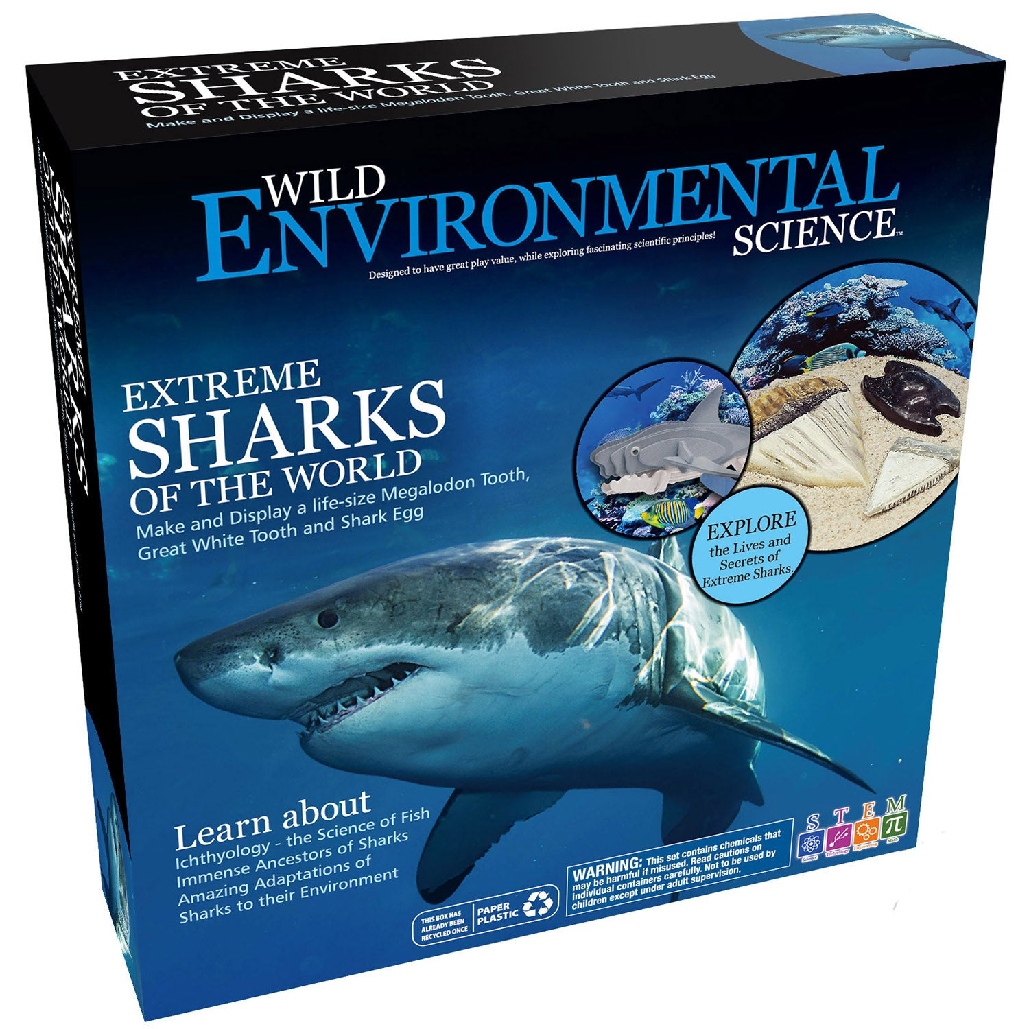 Extreme Sharks of the World - For Ages 6+ - Create and Customize Models and Dioramas - Study the Most Extreme Animals - A1 School Supplies