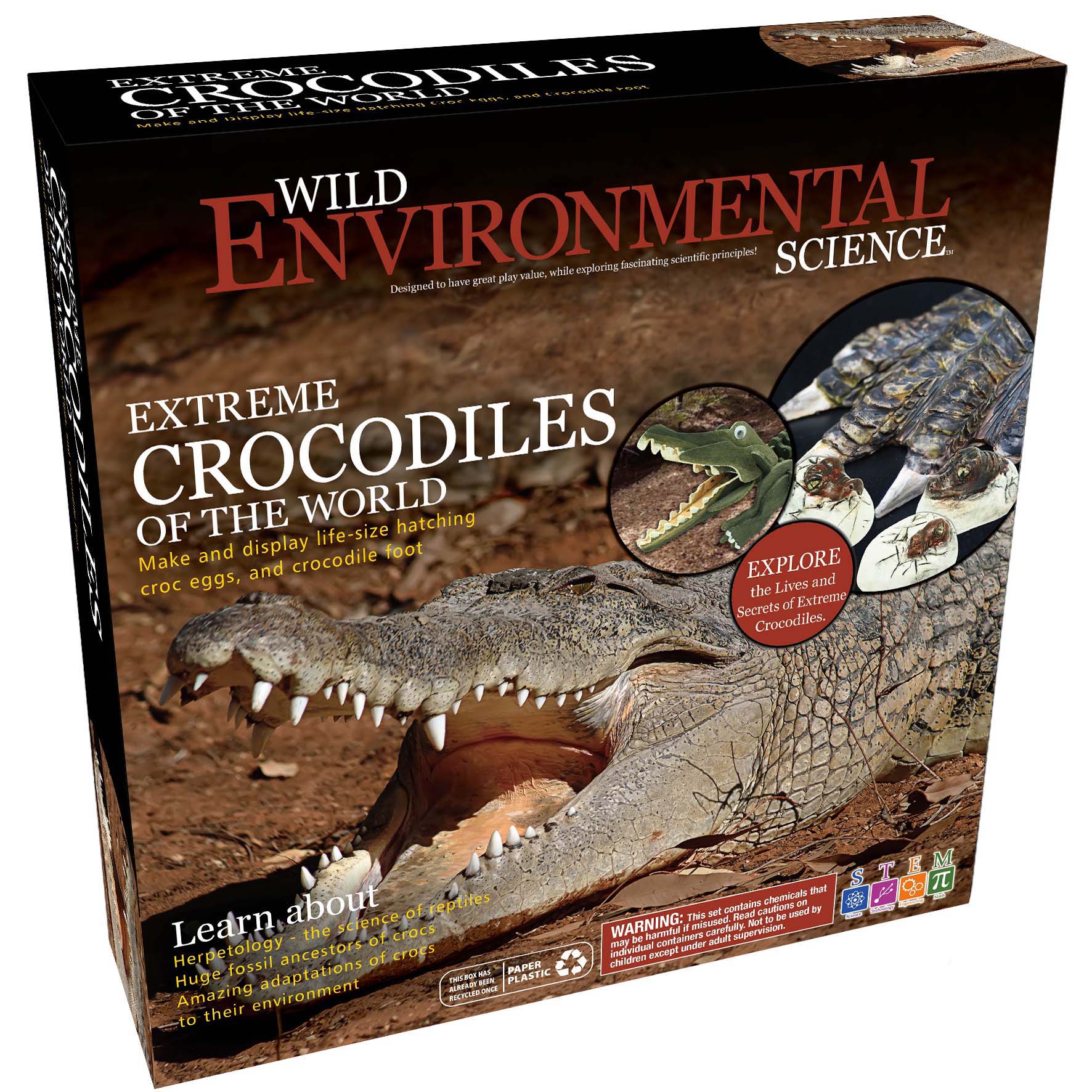 Extreme Crocodiles of the World - For Ages 6+ - Create and Customize Models and Dioramas - Study the Most Extreme Animals - A1 School Supplies