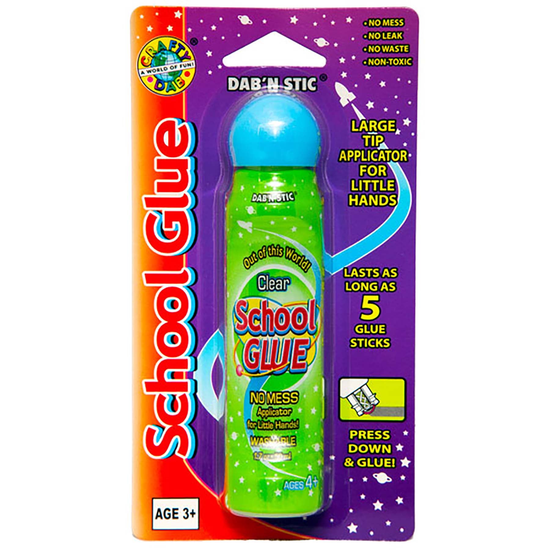 School Glue, Clear, 1.7 oz, Pack of 12