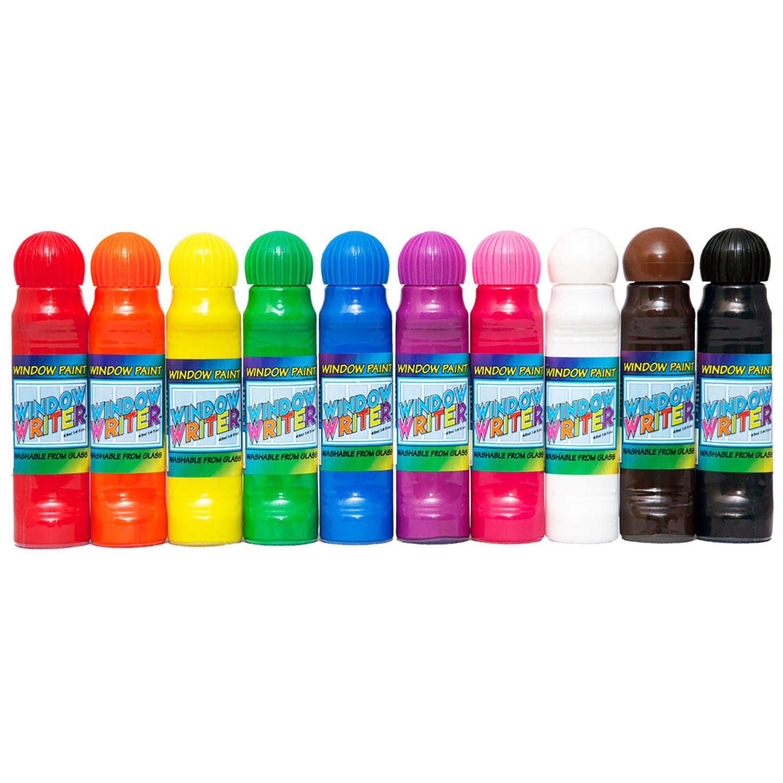 Window Writers Paint, 10 Colors, 48 ml each