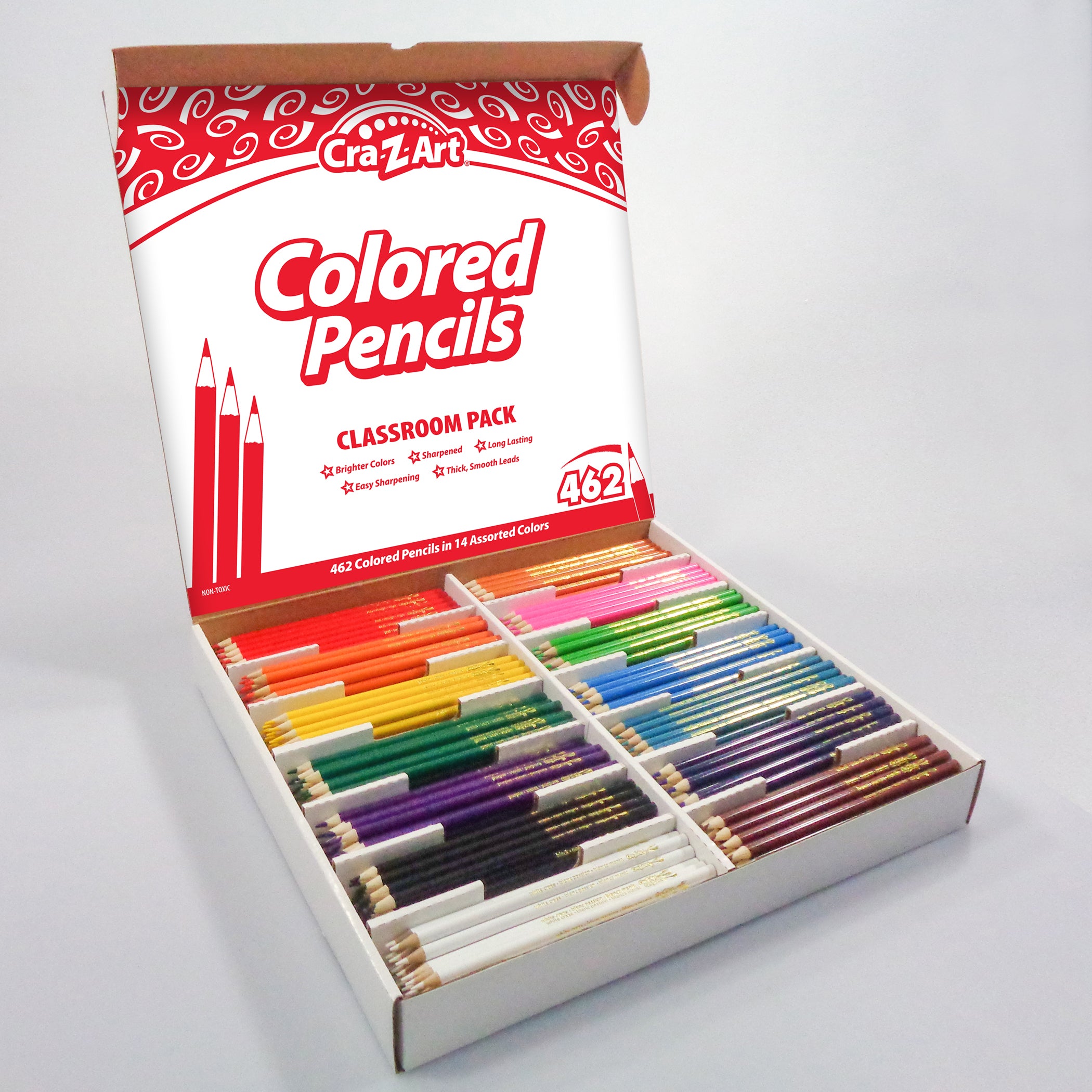 Colored Pencil Classroom Pack, 14 color, Box of 462