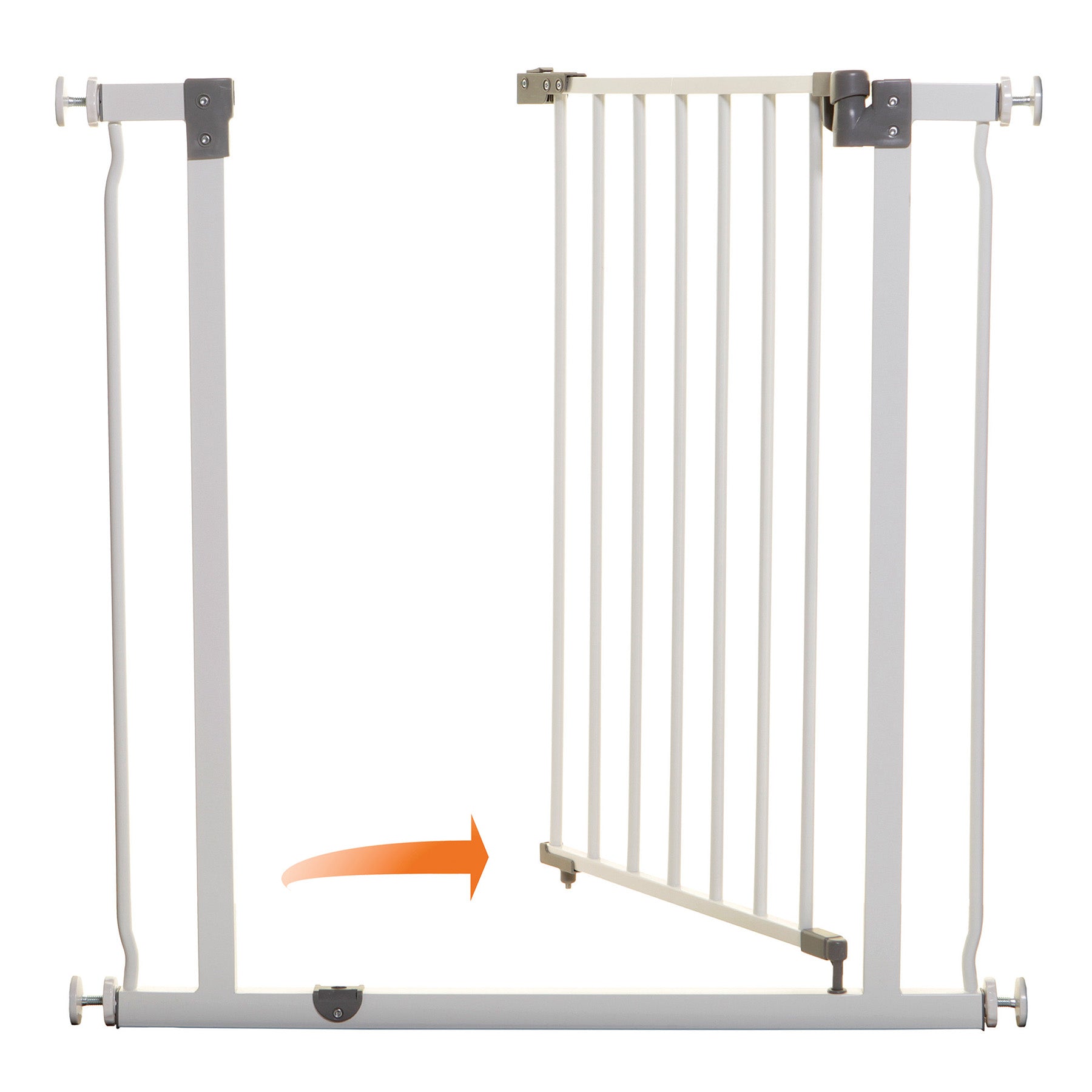 Liberty 29.5-36.5in Auto Close Metal Baby Safety Gate - White