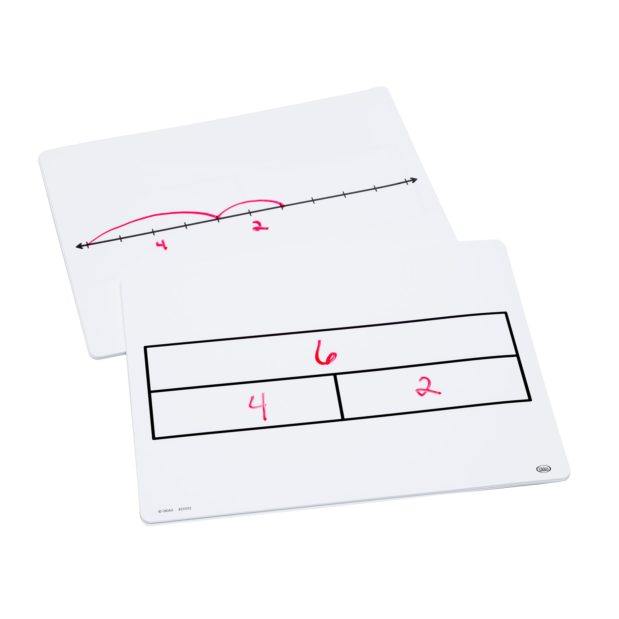 Write-On/Wipe-Off Part-Part-Whole/Number Line Mats, Pack of 10 - A1 School Supplies