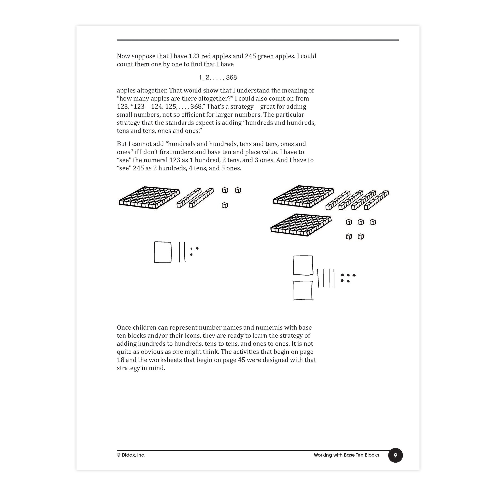 Working with Base Ten Blocks Resource Book