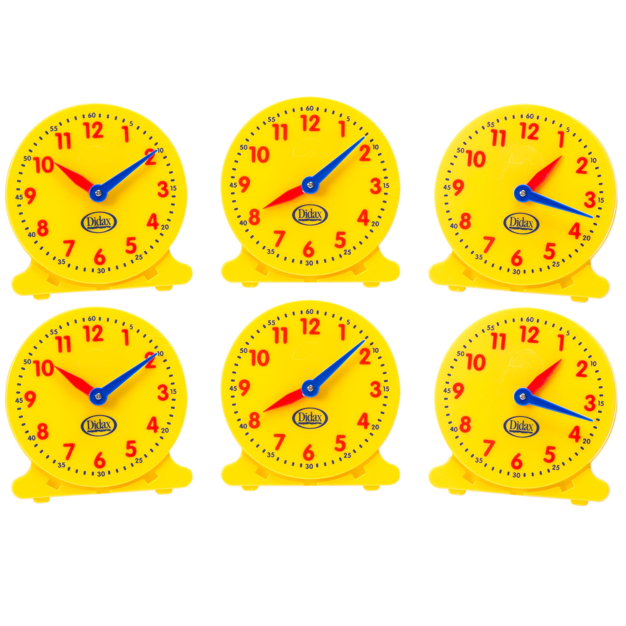 5" Student Clocks, Set of 6