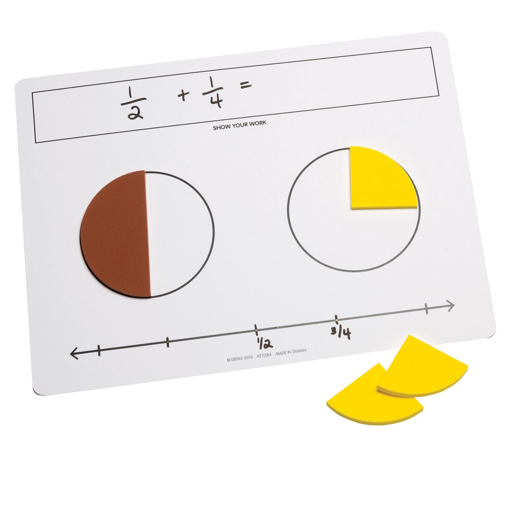 Write-On/Wipe-Off Fraction Mats, Set of 10