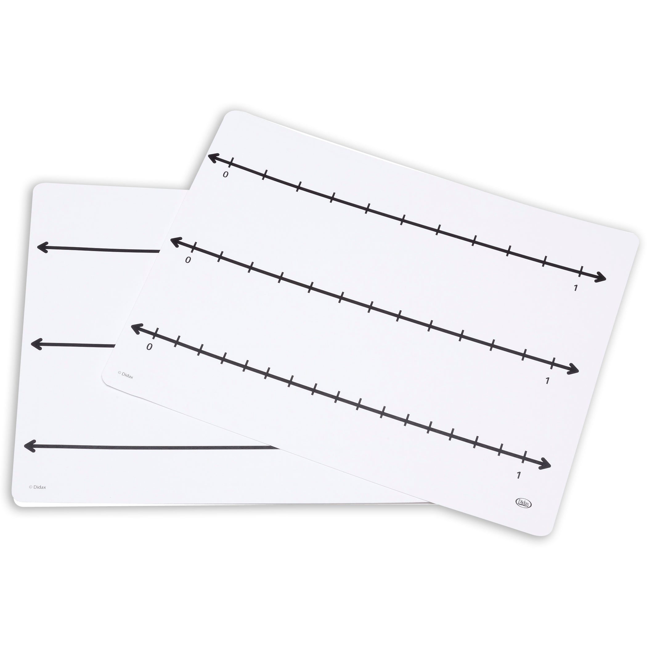 Write-On/Wipe-Off Fraction Number Line Mat, 9"W x 12"L, Pack of 10