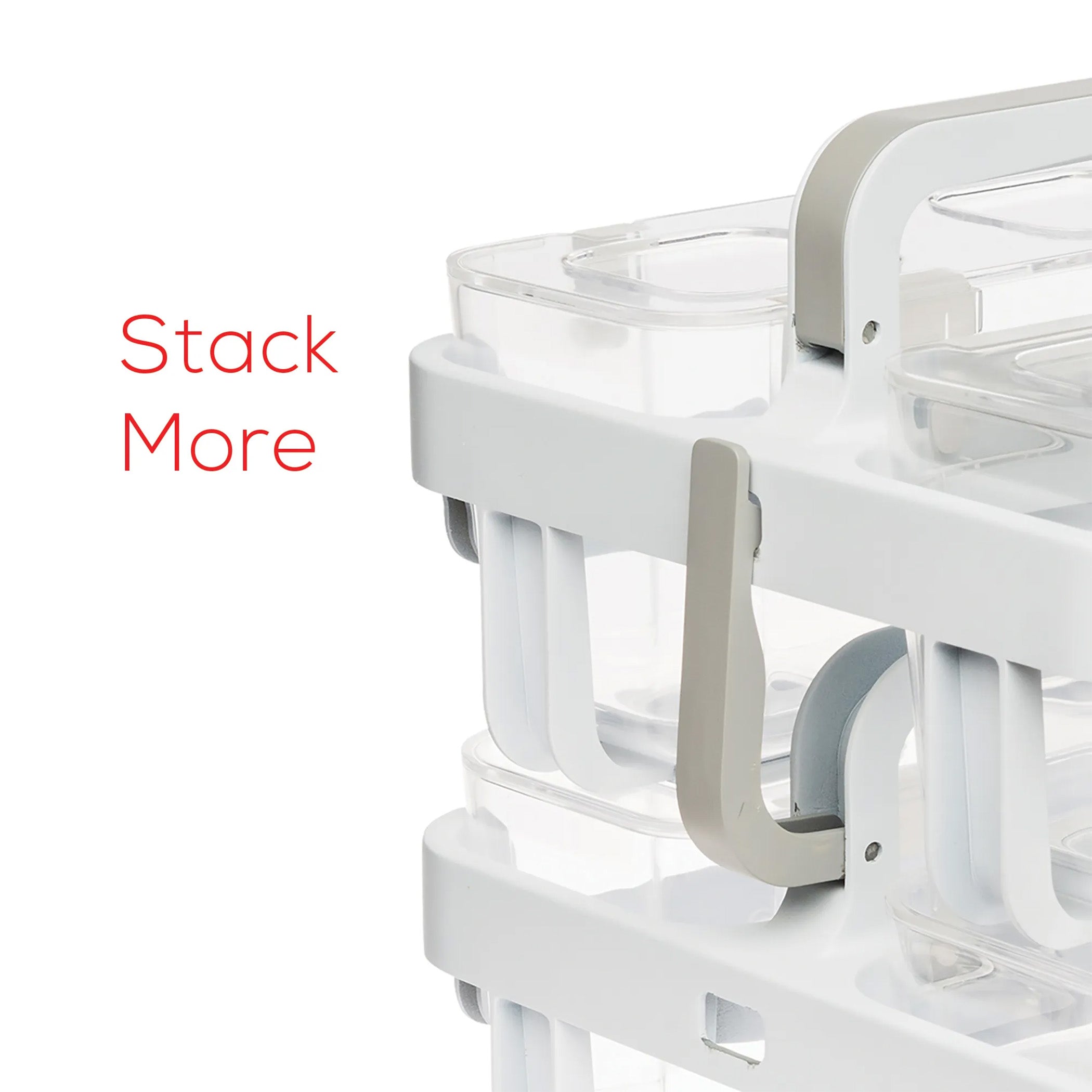 Stackable Caddy Organizer with 3 Containers