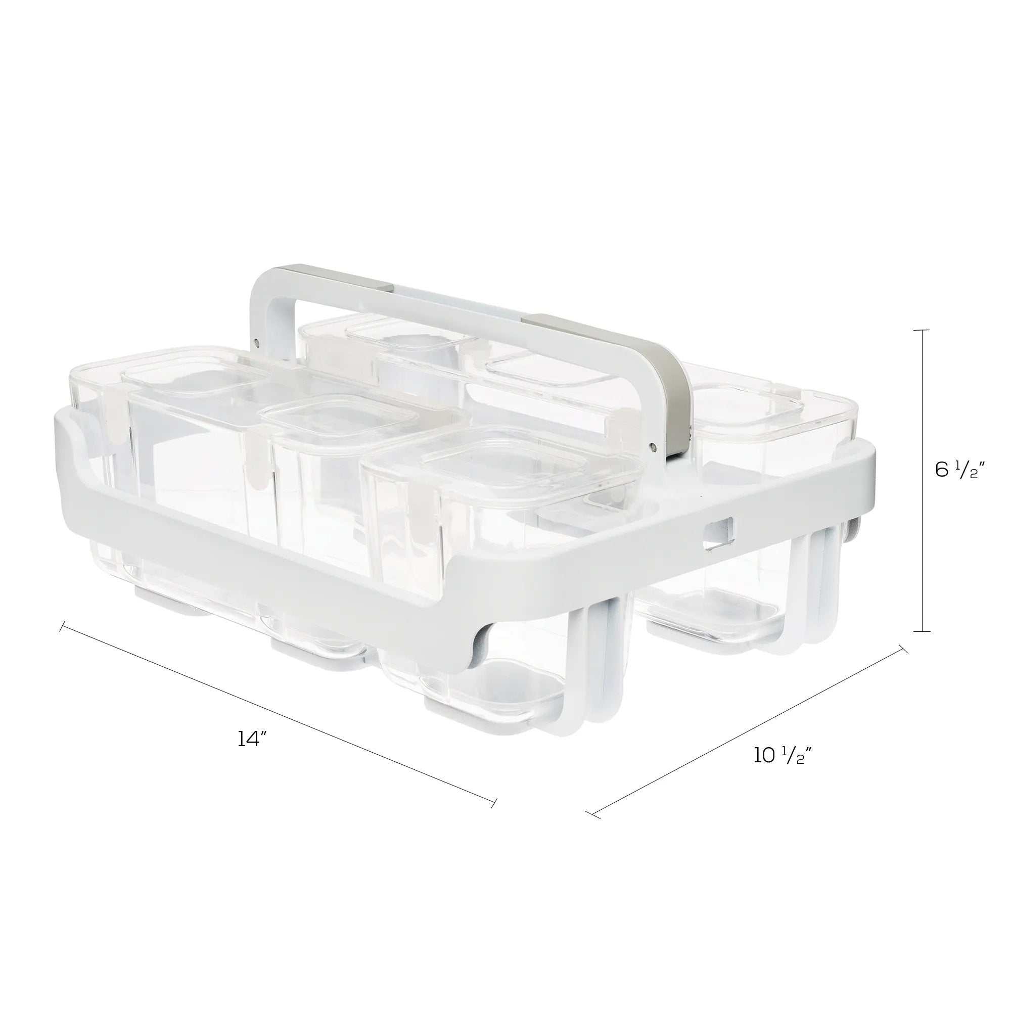 Stackable Caddy Organizer with 3 Containers