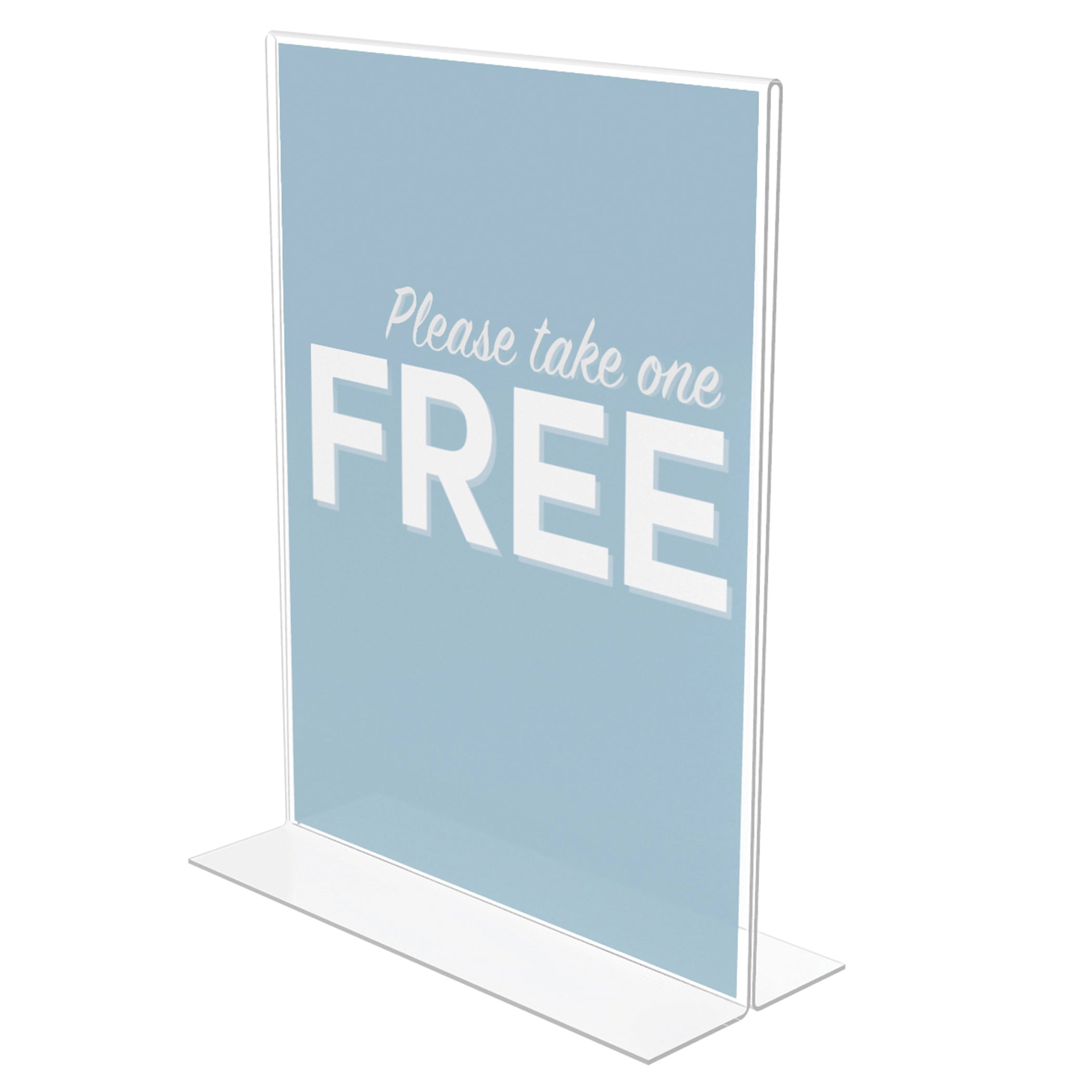 Classic Image® Stand-Up Sign Holder, Portrait, Pack of 2 - A1 School Supplies