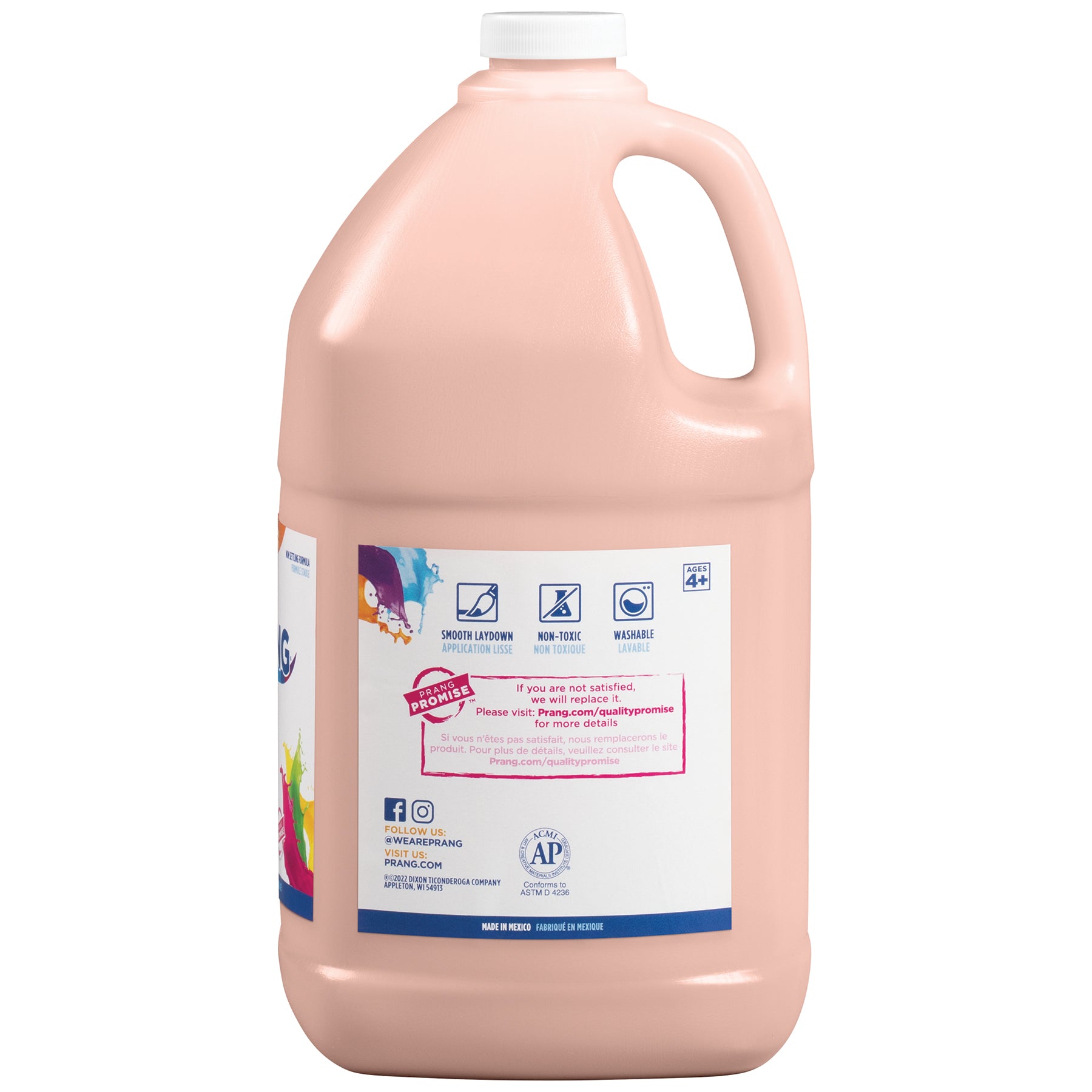 Washable Tempera Paint, Peach, Gallon